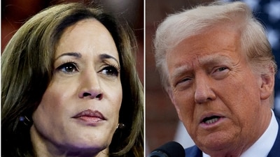 FILE PHOTO: U.S. Vice President Kamala Harris in Milwaukee, Wisconsin, U.S. August 20, 2024 and former U.S. President Donald Trump in Bedminster, New Jersey, U.S., August 15, 2024 are seen in a combination of file photographs. REUTERS/Marco Bello, Jeenah Moon/File Photo (REUTERS) FILE PHOTO: U.S. Vice President Kamala Harris in Milwaukee, Wisconsin, U.S. August 20, 2024 and former U.S. President Donald Trump in Bedminster, New Jersey, U.S., August 15, 2024 are seen in a combination of file photographs. REUTERS/Marco Bello, Jeenah Moon/File Photo (REUTERS)