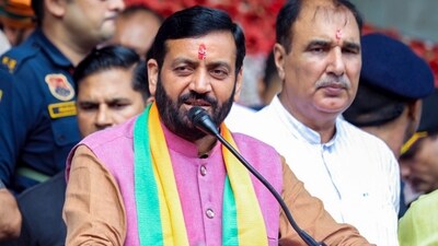 Haryana assembly election: CM Nayab Singh Saini during the nomination filing rally of BJP candidate Renu Dabla, in Kalanaur, Rohtak, (PTI) Haryana assembly election: CM Nayab Singh Saini during the nomination filing rally of BJP candidate Renu Dabla, in Kalanaur, Rohtak, (PTI)