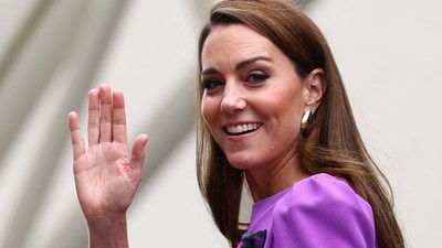 Tennis - Wimbledon - All England Lawn Tennis and Croquet Club, London, Britain - July 14, 2024 Britain's Catherine, Princess of Wales is seen before the men's singles final REUTERS/Hannah Mckay (REUTERS)