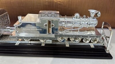 Prime minister Narendra Modi presented US President Joe Biden with a silver antique train model Prime minister Narendra Modi presented US President Joe Biden with a silver antique train model