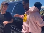 Diddy appears to be patting down Justin Bieber in a 3-year-old video to check for a wire. The video went viral again after Homeland Security raided his LA and Miami homes in the wake of several sexual assault allegations.