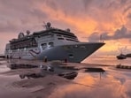 M.V Cordelia cruises at Mormugao Port. The port will soon have an eco-friendly 9,960 sq.metre state-of-the-art cruise terminal for international and domestic cruises. M.V Cordelia cruises at Mormugao Port. The port will soon have an eco-friendly 9,960 sq.metre state-of-the-art cruise terminal for international and domestic cruises.