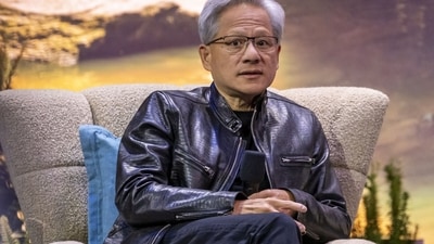 Jensen Huang, co-founder and chief executive officer of Nvidia Corp, after meeting PM Modi, highlighted India's opportunity in AI, its talented workforce, and the importance of partnerships in advancing the country’s growing startup economy and AI infrastructure. (Bloomberg) Jensen Huang, co-founder and chief executive officer of Nvidia Corp, after meeting PM Modi, highlighted India's opportunity in AI, its talented workforce, and the importance of partnerships in advancing the country’s growing startup economy and AI infrastructure. (Bloomberg)