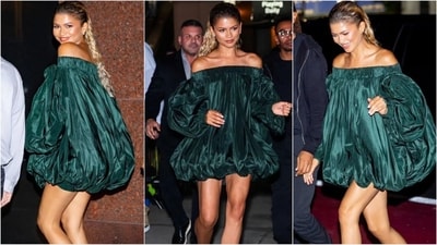 Zendaya's fashion statement at the Dune: Part Two screening included a structured jacket with a sheer maxi skirt and stunning bubble dress. (Instagram) Zendaya's fashion statement at the Dune: Part Two screening included a structured jacket with a sheer maxi skirt and stunning bubble dress. (Instagram)