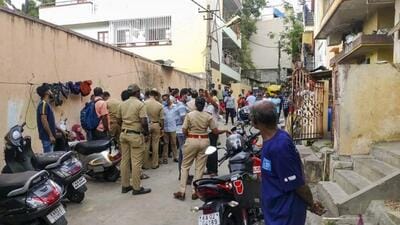 A woman’s body was found dismembered and stashed in a refrigerator in Malleshwaram area, Bengaluru, on Saturday. (PTI) A woman’s body was found dismembered and stashed in a refrigerator in Malleshwaram area, Bengaluru, on Saturday. (PTI)