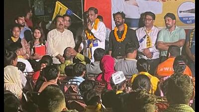AAP’s pick Prem Garg holds election meet on Monday in Panchkula. (HT Photo)