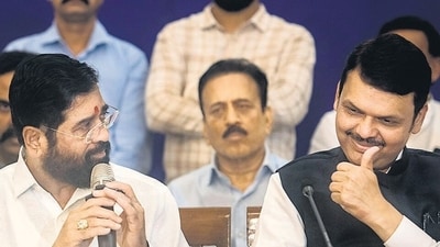 Maharashtra chief minister Eknath Shinde and deputy CM Devendra Fadnavis. (Satish Bate/ Hindustan Times File) Maharashtra chief minister Eknath Shinde and deputy CM Devendra Fadnavis. (Satish Bate/ Hindustan Times File)