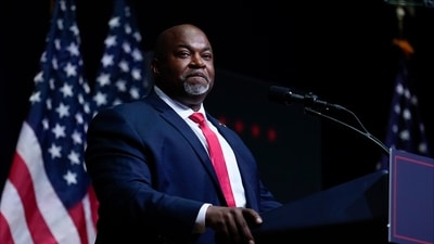 Mark Robinson's campaign faces turmoil as multiple senior staff resign amid controversy over past posts.
(AP Photo/Matt Rourke, File) (AP) Mark Robinson's campaign faces turmoil as multiple senior staff resign amid controversy over past posts.
(AP Photo/Matt Rourke, File) (AP)