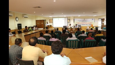 Event underway at IIIT-A in Prayagraj on Monday (HT Photo) Event underway at IIIT-A in Prayagraj on Monday (HT Photo)