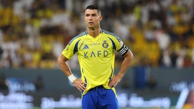 Cristiano Ronaldo looks on during a match. (AFP) Cristiano Ronaldo looks on during a match. (AFP)