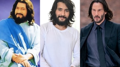 Fans were confused if Mahesh Babu looked more like Krishna or Keanu Reeves. Fans were confused if Mahesh Babu looked more like Krishna or Keanu Reeves.