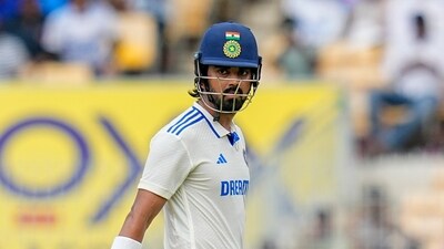 India's KL Rahul walks towards the pavilion after being dismissed by Bangladesh's Mehidy Hasan Miraz on the first day of a test cricket match between India and Bangladesh, at the MA Chidambaram Stadium (PTI) India's KL Rahul walks towards the pavilion after being dismissed by Bangladesh's Mehidy Hasan Miraz on the first day of a test cricket match between India and Bangladesh, at the MA Chidambaram Stadium (PTI)