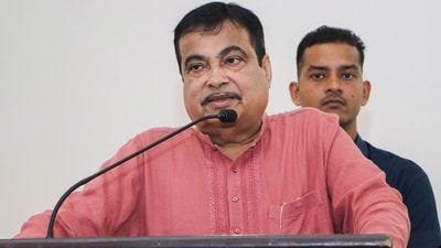 Union Minister Nitin Gadkari in Nagpur. (PTI Photo) (PTI) Union Minister Nitin Gadkari in Nagpur. (PTI Photo) (PTI)