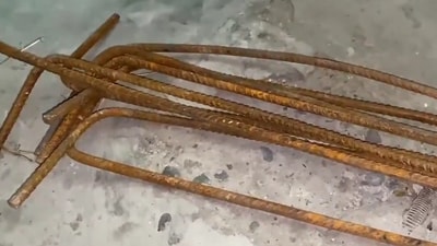 Iron rods recovered from Bathinda. Placement of foreign objects along railway tracks by miscreants has become a regular occurrence in recent times. (ANI) Iron rods recovered from Bathinda. Placement of foreign objects along railway tracks by miscreants has become a regular occurrence in recent times. (ANI)