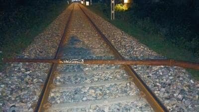 The rods were found on Sunday near Bangi Nagar on the Delhi-Bathinda route (HT File)