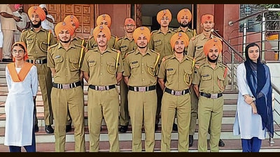 The students who cleared the exam. (HT Photo) The students who cleared the exam. (HT Photo)