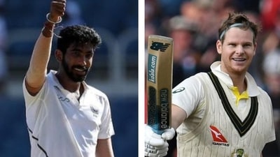 Steve Smith spoke glowingly about Jasprit Bumrah’s ability to play ball across formats (HT Collage) Steve Smith spoke glowingly about Jasprit Bumrah’s ability to play ball across formats (HT Collage)