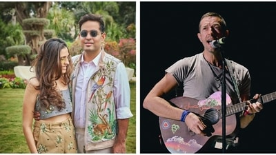 Coldplay band member Chris Martin sang a bunch of songs at Akash Ambani and Shloka Mehta's pre-wedding. Coldplay band member Chris Martin sang a bunch of songs at Akash Ambani and Shloka Mehta's pre-wedding.