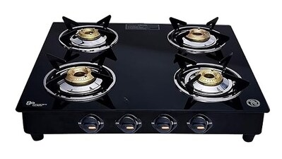 Cook multiple dishes at once with a 4-burner gas stove for faster, efficient meal preparation. Cook multiple dishes at once with a 4-burner gas stove for faster, efficient meal preparation.