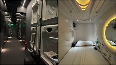 Recently, an X user stayed at a pod hotel in Noida. Recently, an X user stayed at a pod hotel in Noida.