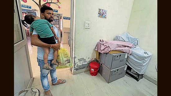 Officials say BERA tests, needed to diagnose hearing ailments in children, and speech therapy have come to halt. (Gurpreet Singh/Hindustan Times)