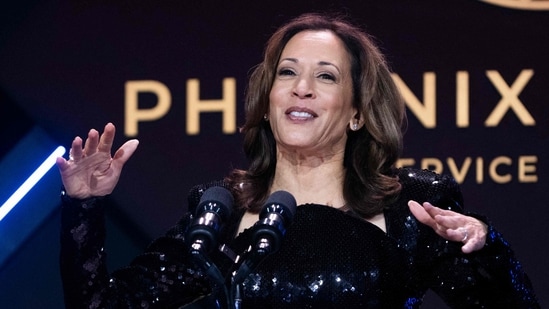 Kamala Harris trolled for speaking in ‘ridiculous’ new accent at Congressional Black Caucus dinner (Photo by ROBERTO SCHMIDT / AFP) (AFP)