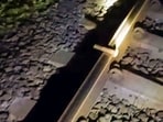 Surat: An attempted train derailment was thwarted after fishplates and keys from a railway track were removed. 
