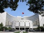 Headquarters of the People's Bank of China (PBOC), the central bank, is pictured in Beijing, China. 