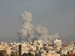 Smokes rise, amid ongoing cross-border hostilities between Hezbollah and Israeli forces, in Tyre, southern Lebanon September 23, 2024. REUTERS/Aziz Taher       TPX IMAGES OF THE DAY
