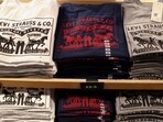 The Levi Strauss & Co. label is seen on clothes in a store at the Woodbury Common Premium Outlets in Central Valley, New York, US. 