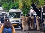 Mumbai: The body of the Badlapur sexual assault case accused, Akshay Shinde, was brought to the JJ Hospital for postmortem.