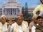 Karnataka Chief Minsiter Siddaramaiah with his Deputy DK Shivakumar addresses a press conference after Karnataka High Court dismissed his petition challenging the approval given by Governor Thaawarchand Gehlot for an investigation against him in the MUDA site allotment case, in Bengaluru. Karnataka Chief Minsiter Siddaramaiah with his Deputy DK Shivakumar addresses a press conference after Karnataka High Court dismissed his petition challenging the approval given by Governor Thaawarchand Gehlot for an investigation against him in the MUDA site allotment case, in Bengaluru.