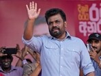 Sri Lankan new President Anura Kumara Dissanayake waves to supporters during a public rally in Dehiowita. Sri Lankan new President Anura Kumara Dissanayake waves to supporters during a public rally in Dehiowita.