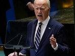 United States President Joe Biden addresses the 79th session of the United Nations General Assembly, Tuesday, Sept. 24, 2024, at UN headquarters. (AP Photo/Manuel Balce Ceneta) United States President Joe Biden addresses the 79th session of the United Nations General Assembly, Tuesday, Sept. 24, 2024, at UN headquarters. (AP Photo/Manuel Balce Ceneta)