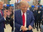 Donald Trump hands $100 to PA mom of 3 for groceries in viral video (@margommartin/X) Donald Trump hands $100 to PA mom of 3 for groceries in viral video (@margommartin/X)