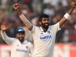 Jasprit Bumrah celebrating a wicket. Jasprit Bumrah celebrating a wicket.