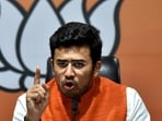 BJP MP Tejasvi Surya. BJP MP Tejasvi Surya.
