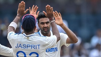 India's Ravichandran Ashwin (R) celebrates with his teammate Jasprit Bumrah (AFP) India's Ravichandran Ashwin (R) celebrates with his teammate Jasprit Bumrah (AFP)