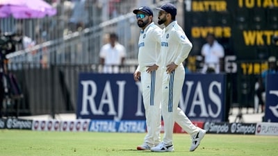 India had been reduced to 144/6 in the first innings in Chennai against Bangladesh (AFP) India had been reduced to 144/6 in the first innings in Chennai against Bangladesh (AFP)
