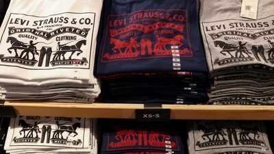 The Levi Strauss & Co. label is seen on clothes in a store at the Woodbury Common Premium Outlets in Central Valley, New York, US. (Reuters)