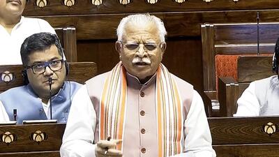 Manohar Lal Khattar referred to the “infighting” in the Congress and lack of “clarity about their CM face”. He then referred to Selja as a “Dalit sister” and said the “BJP was ready with an offer” and would induct her. (PTI) Manohar Lal Khattar referred to the “infighting” in the Congress and lack of “clarity about their CM face”. He then referred to Selja as a “Dalit sister” and said the “BJP was ready with an offer” and would induct her. (PTI)