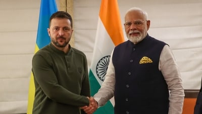 Prime Minister Modi meets Ukrainian President Zelensky in New York. (@narendramodi X ) Prime Minister Modi meets Ukrainian President Zelensky in New York. (@narendramodi X )
