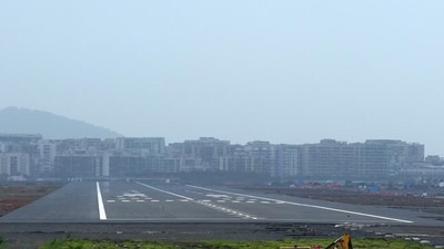 A file photo of The Navi Mumbai airport during construction. (Photo by Bachchan Kumar / Hindustan Times) (HT PHOTO) A file photo of The Navi Mumbai airport during construction. (Photo by Bachchan Kumar / Hindustan Times) (HT PHOTO)