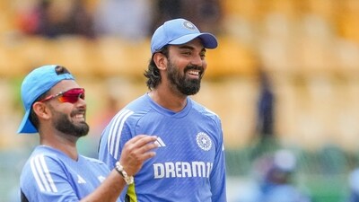 India's Rishabh Pant and KL Rahul at a warm-up session (PTI) India's Rishabh Pant and KL Rahul at a warm-up session (PTI)