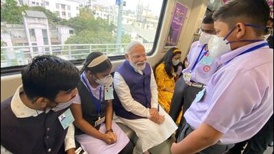 Prime Minister Narendra Modi has been integral to the development of the Pune Metro from laying the foundation stone to inaugurating the facility. (HT FILE) Prime Minister Narendra Modi has been integral to the development of the Pune Metro from laying the foundation stone to inaugurating the facility. (HT FILE)