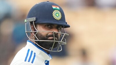 Virat Kohli reacts as he leaves the field after losing his wicket on the second day of the first cricket test match between India and Bangladesh, in Chennai. (AP) Virat Kohli reacts as he leaves the field after losing his wicket on the second day of the first cricket test match between India and Bangladesh, in Chennai. (AP)