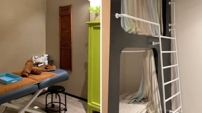 The viral video showed a nap room and a massage parlour inside the Singapore office of Google. (Instagram/@kaysnote) The viral video showed a nap room and a massage parlour inside the Singapore office of Google. (Instagram/@kaysnote)