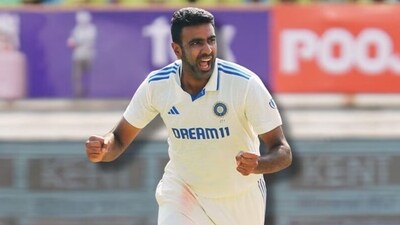 R Ashwin enroute to his five-fer. ((BCCI)) R Ashwin enroute to his five-fer. ((BCCI))