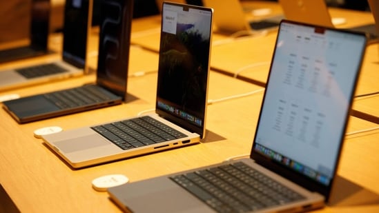 Apple is expected to upgrade the MacBook Pro 14-inch and 16-inch models with the M4 chipset range. ((Samsul Said/Bloomberg))