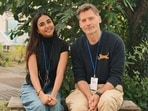 Prajakta Koli and Game of Thrones actor Nikolaj Coster Waldau posed together.